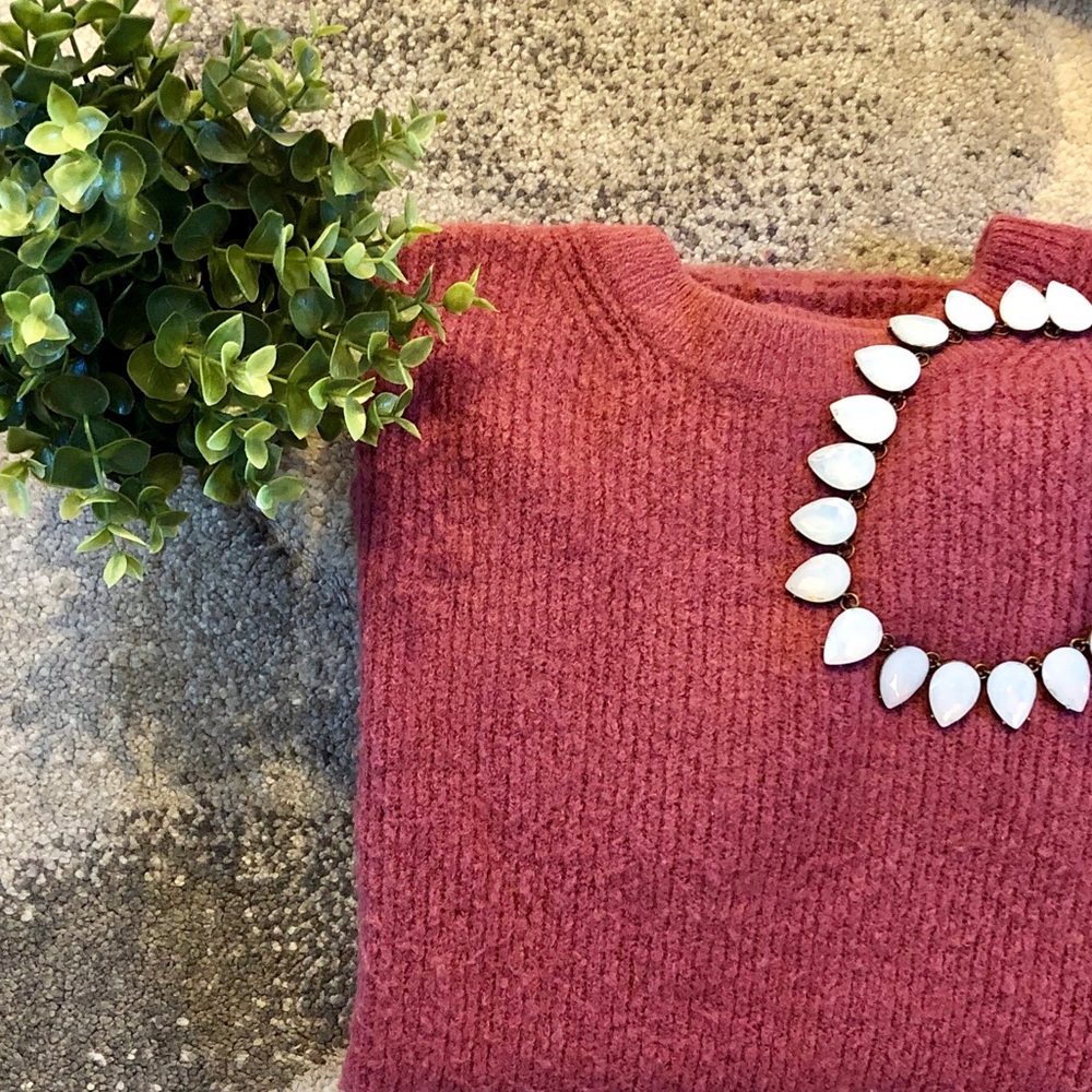 Something Navy Fuzzy Oversized sweater